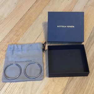 Bottega Veneta Hoop Earrings — Silver